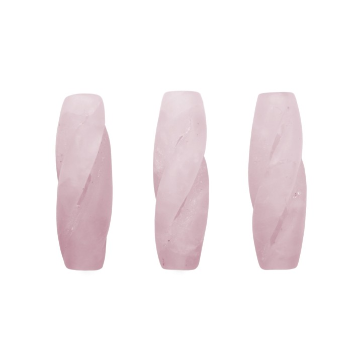 Piedra Natural 25x8mm Navet Rosa Quartz Mate