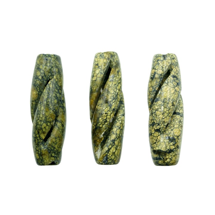 Piedra Natural 25x8mm Navet Piel de Serpiente