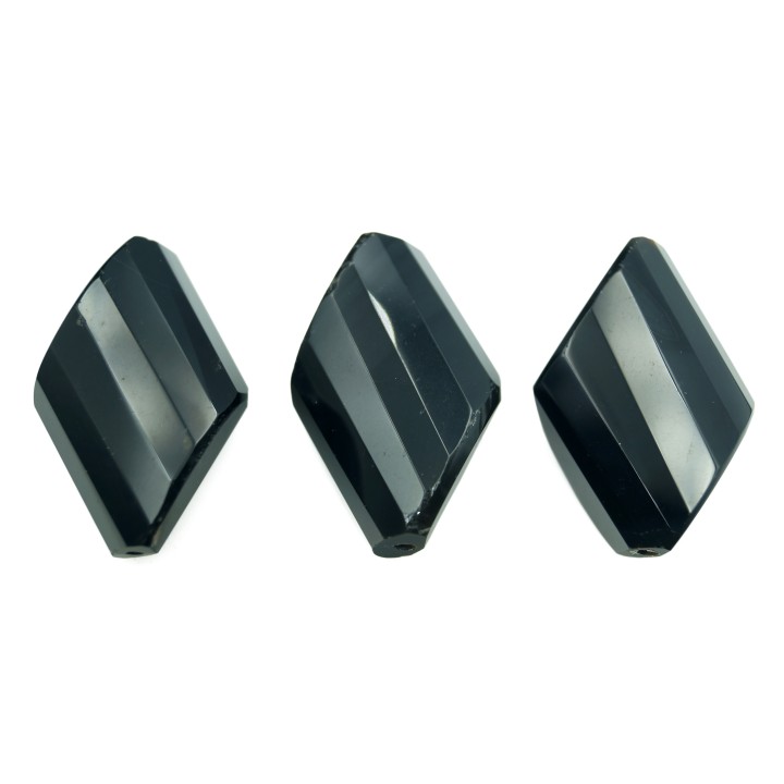 Piedra Natural 20x30mm Rombo Black Agate