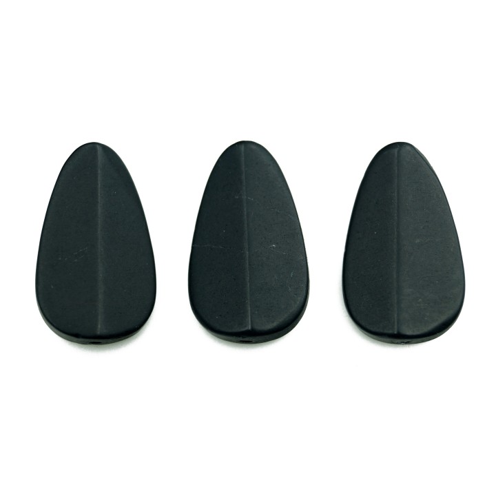 Piedra Natural 15x25mm Lagrima Hoja Black Stone