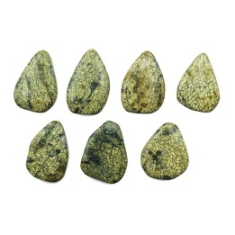 Piedra Natural 15x20mm Lagrima Plana Piel de Serpiente