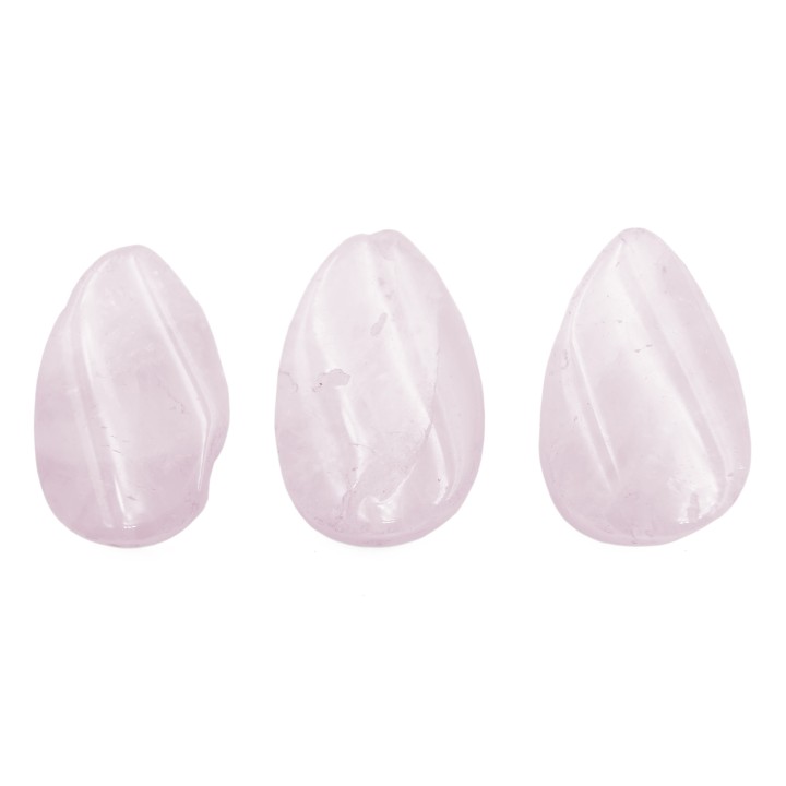 Piedra Natural 16x25mm Lagrima Curva Rosa Quartz