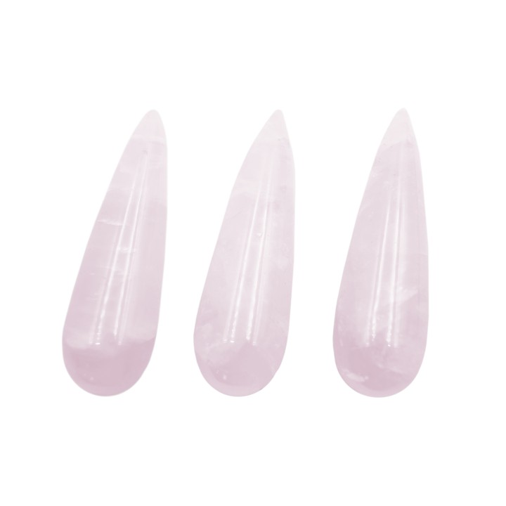 Piedra Natural 40x12mm Lagrima Rosa Quartz