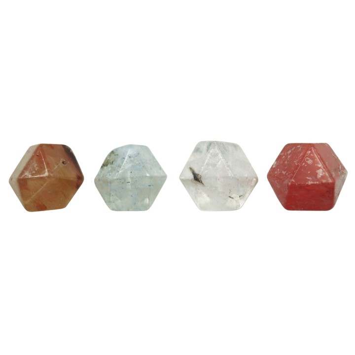 Piedra Natural 15x15mm Piedra Facetada Multicolor