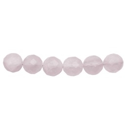 Piedra Natural 10mm Bola Facetada Rosa Quartz