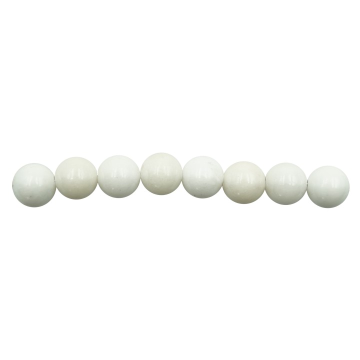 Piedra Natural 8mm Bola White Agate