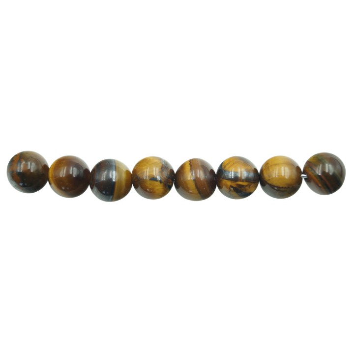 Piedra Natural 8mm Bola Ojo de Tigre