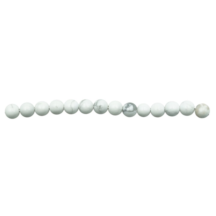 Piedra Natural 4mm Bola White Howlite