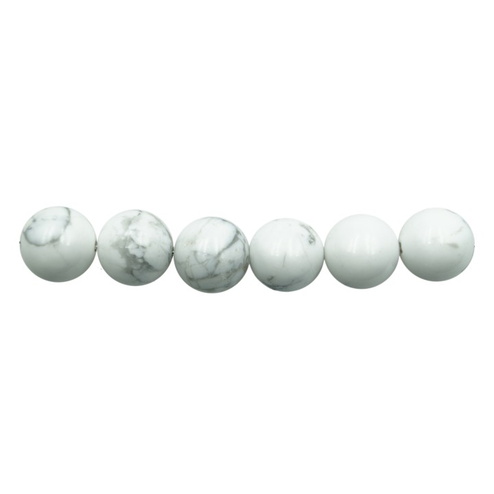 Piedra Natural 10mm Bola White Howlite