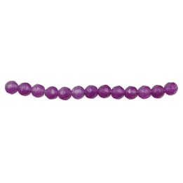Piedra Natural 4mm Bola Facetada Fucsia