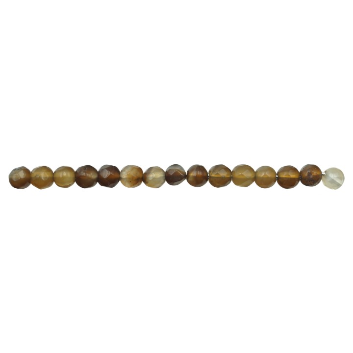 Piedra Natural 4mm Bola Facetada Dark Agate