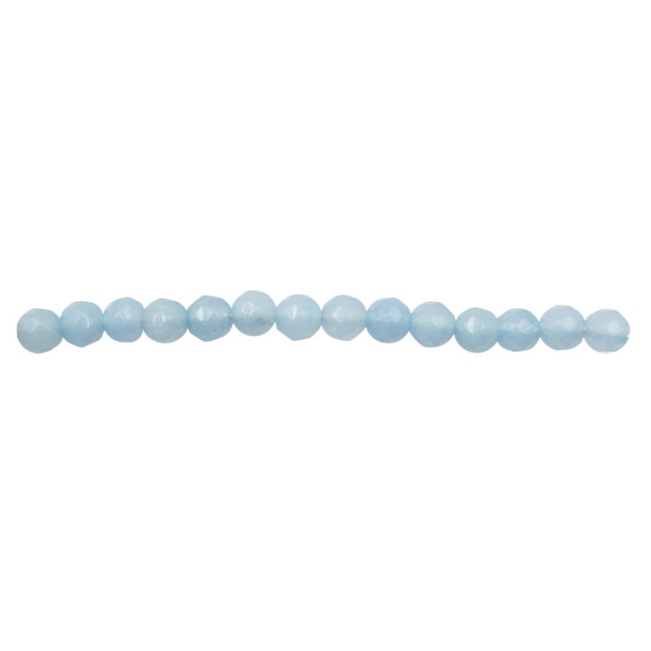 Piedra Natural 4mm Bola Facetada Aqua
