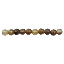 Piedra Natural 6mm Bola Facetada Dark Agate