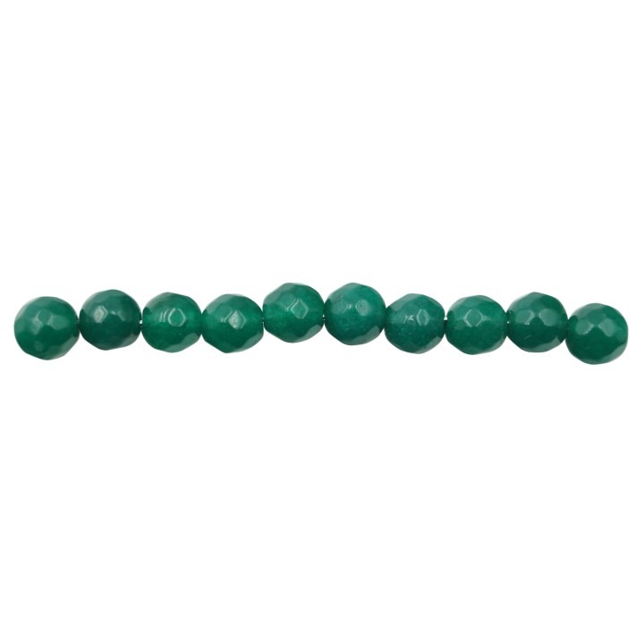 Piedra Natural 6mm Bola Facetada Green
