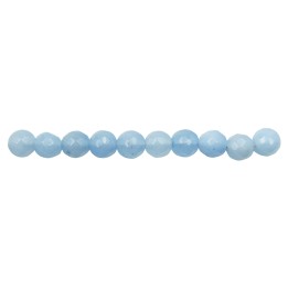 Piedra Natural 6mm Bola Facetada Aqua