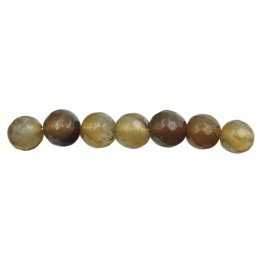 Piedra Natural 8mm Bola Facetada Dark Agate