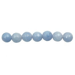 Piedra Natural 8mm Bola Facetada Aqua