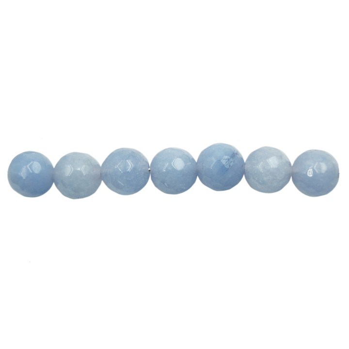 Piedra Natural 8mm Bola Facetada Aqua