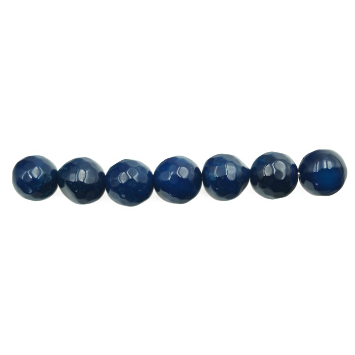 Piedra Natural 8mm Bola Facetada Navy Blue