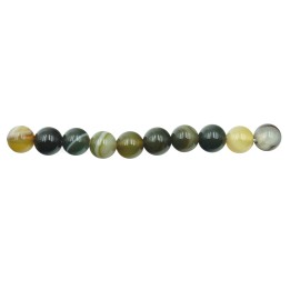 Piedra Natural 6mm Bola Brown Line Agate
