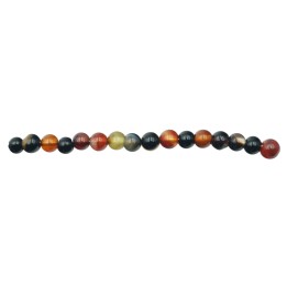 Piedra Natural 4mm Bola Multicolor con Negro