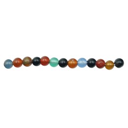 Piedra Natural 4mm Bola Multicolor Agate Obscuro