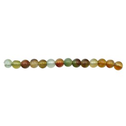 Piedra Natural 4mm Bola Multicolor Claro Agate