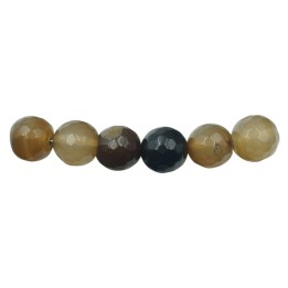 Piedra Natural 10mm Bola Facetada Dark Agate