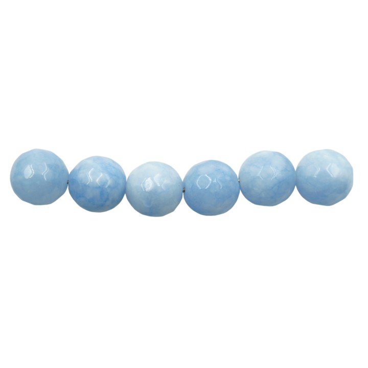 Piedra Natural 10mm Bola Facetada Aqua