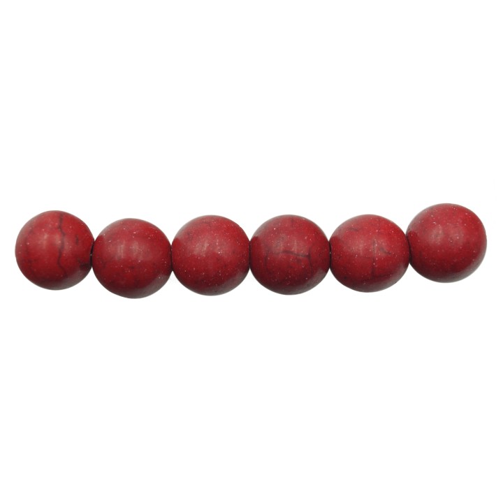 Piedra Natural 10mm Bola Coral Mate