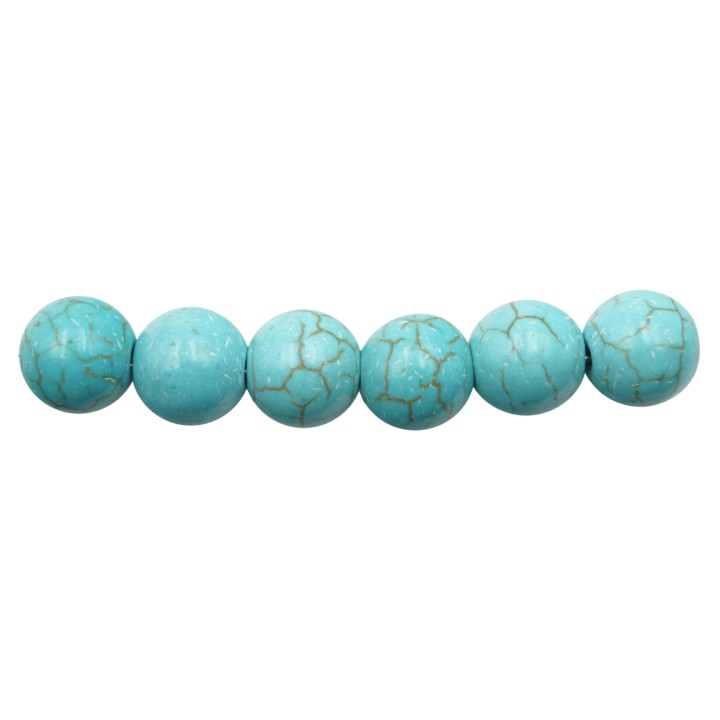 Piedra Natural 10mm Bola Turqueza Matrix