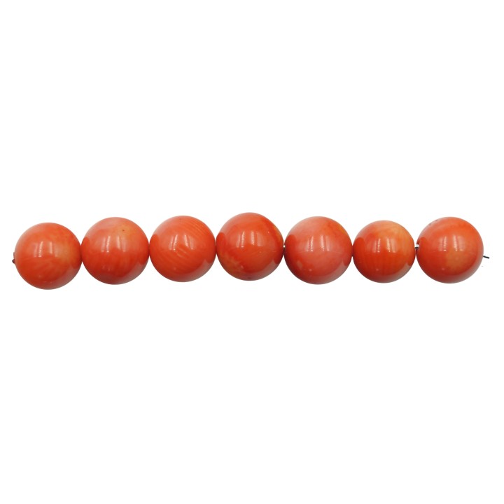 Piedra Natural 10mm Bola Coral Naranja