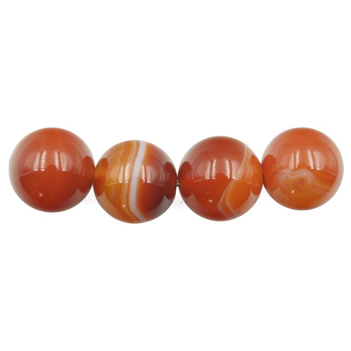 Piedra Natural 14mm Bola Red Line Agate