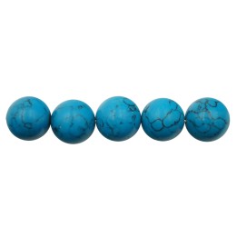 Piedra Natural 14mm Bola Turqueza Obscura Lisa