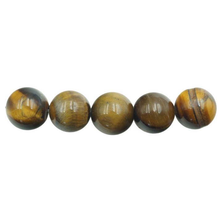 Piedra Natural 12mm Bola Ojo de Tigre