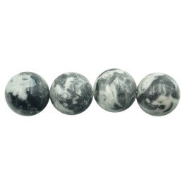 Piedra Natural 14mm Bola Black White Jasper