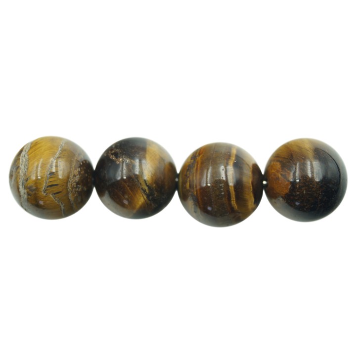 Piedra Natural 14mm Bola Ojo de Tigre