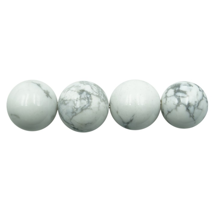 Piedra Natural 14mm Bola White Howlite