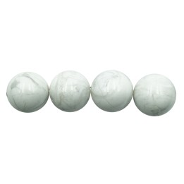 Piedra Natural 16mm Bola White Howlite