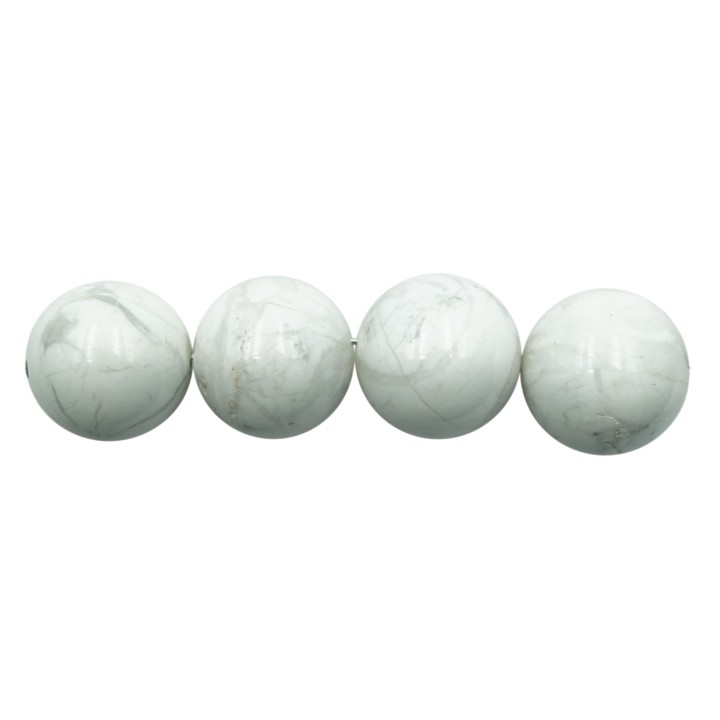 Piedra Natural 16mm Bola White Howlite