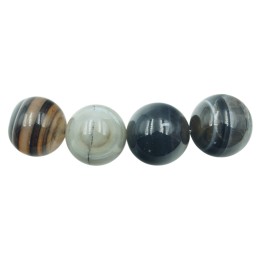 Piedra Natural 14mm Bola Black Line Agate