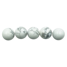 Piedra Natural 12mm Bola White Howlite