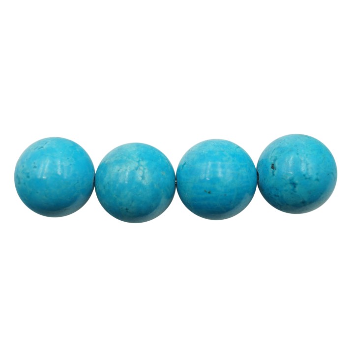 Piedra Natural 14mm Bola Turqueza Lisa