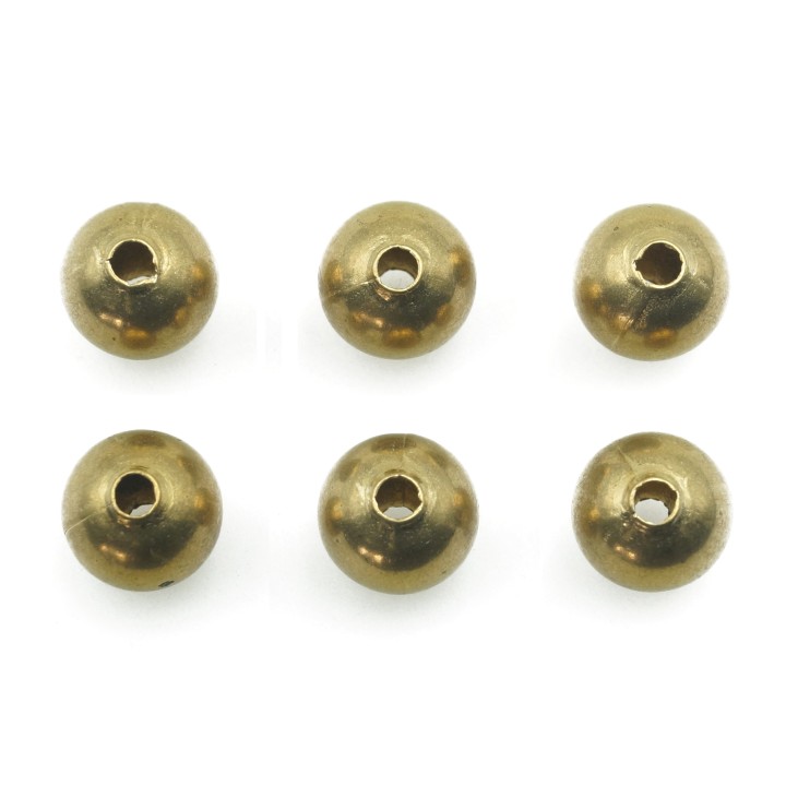 Bola 7 mm de laton para collar pulsera y aretes
