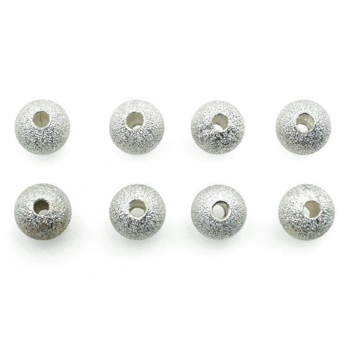 Bola diamantada 6 mm de laton para collar pulsera y aretes