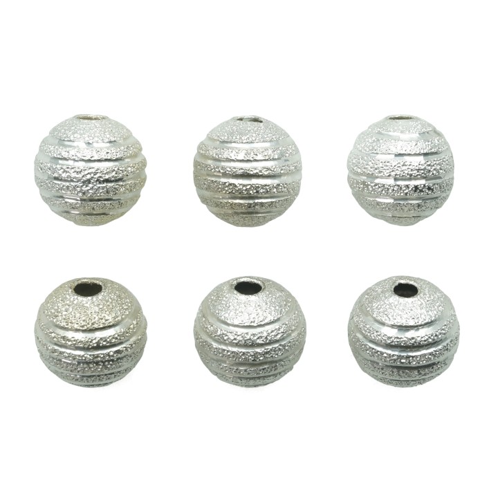 Bola diamantada 8 mm de laton para collar pulsera y aretes