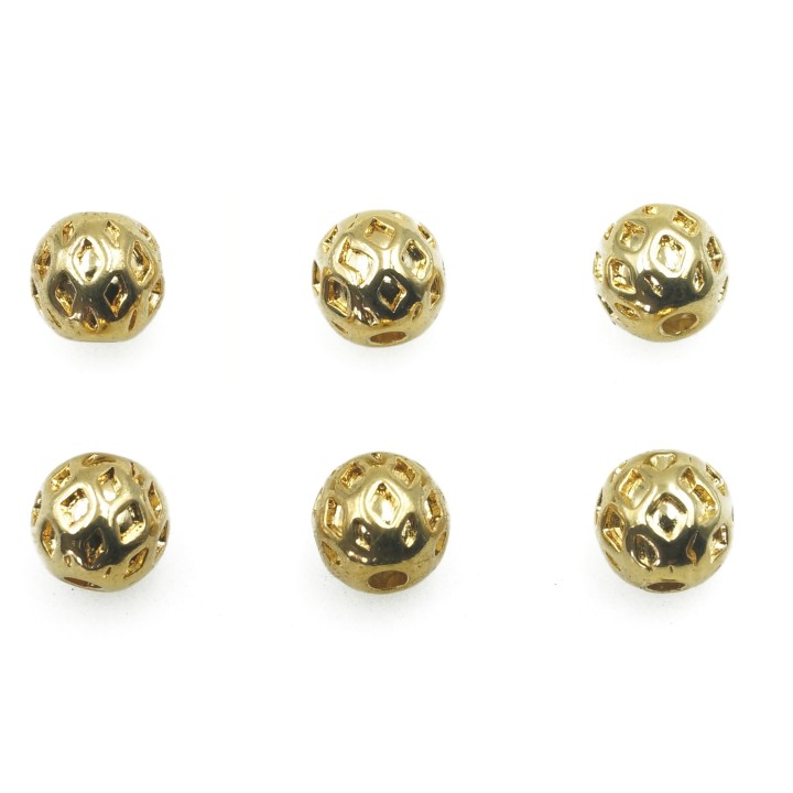 Bola 5 mm de laton para collar pulsera y aretes