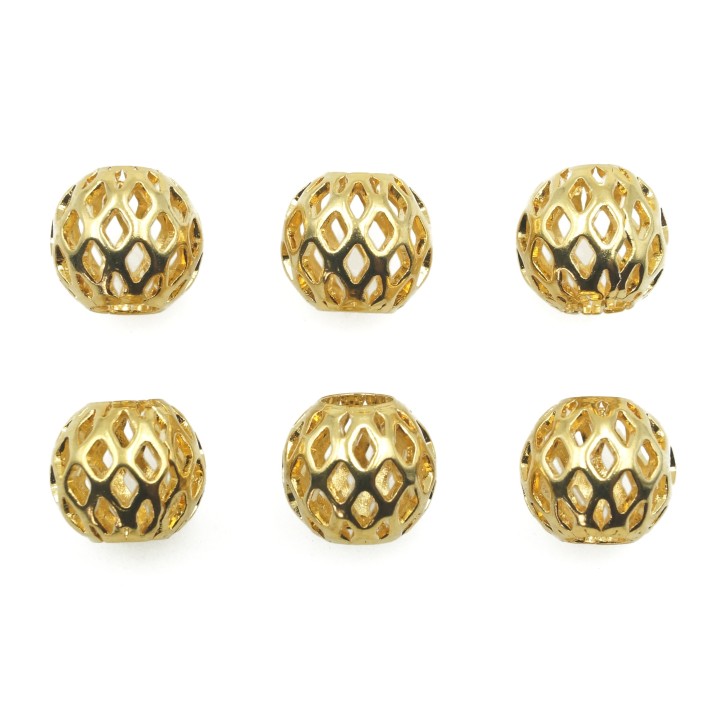 Bola 8 mm de laton para collar pulsera y aretes