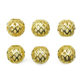 Bola de red 8 mm de laton para collar pulsera y aretes