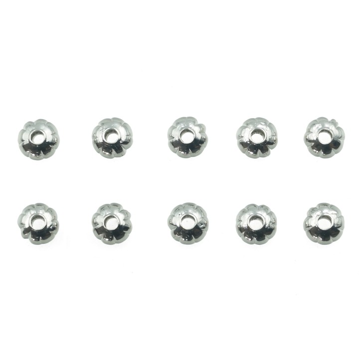 Dona rayada 3x2 mm de laton para collar pulsera y aretes